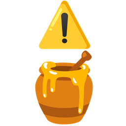 warning and honey pot