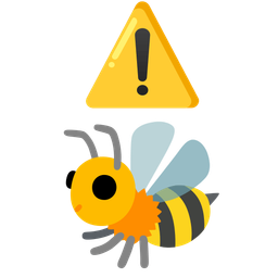 warning and honeybee