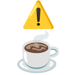 warning and hot beverage