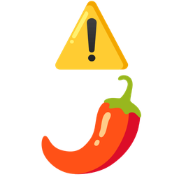 warning and hot pepper