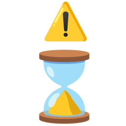 warning and hourglass done