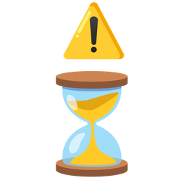 warning and hourglass not done