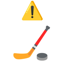 warning and ice hockey