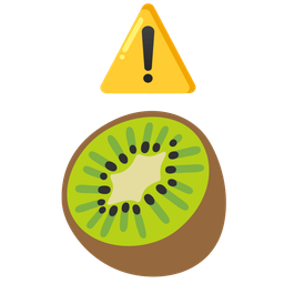 warning and kiwi fruit