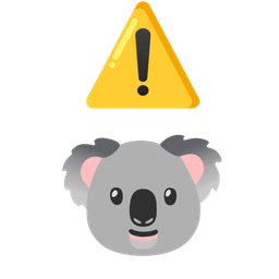 warning and koala