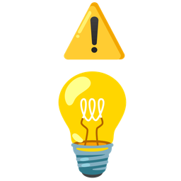 warning and light bulb