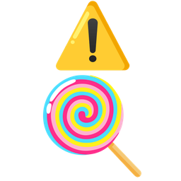 warning and lollipop