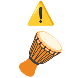 warning and long drum