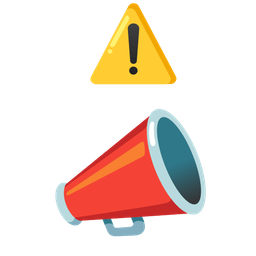 warning and megaphone