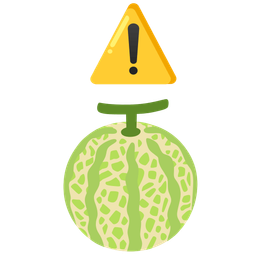warning and melon