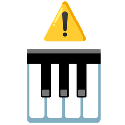 warning and musical keyboard