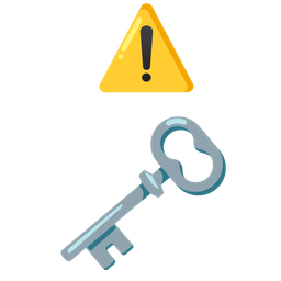 warning and old key