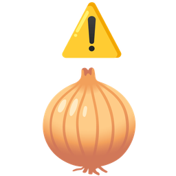warning and onion