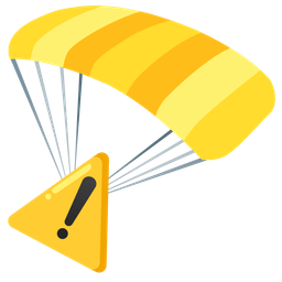 warning and parachute