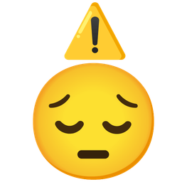 warning and pensive face