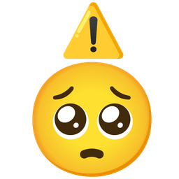 warning and pleading face