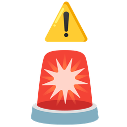 warning and police car light