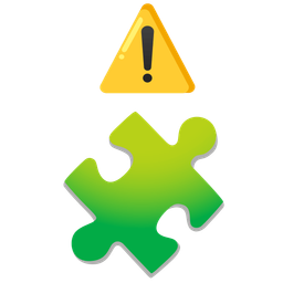 warning and puzzle piece