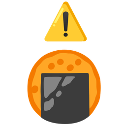 warning and rice cracker