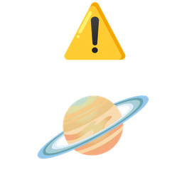 warning and ringed planet