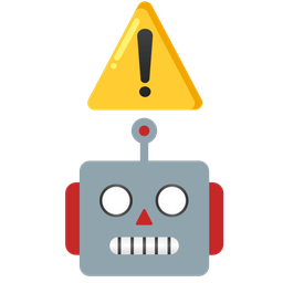 warning and robot