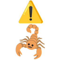warning and scorpion