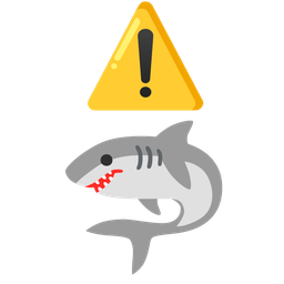 warning and shark