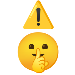 warning and shushing face