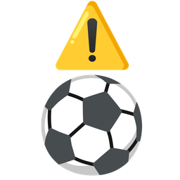 warning and soccer ball