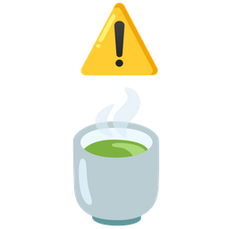 warning and teacup without handle