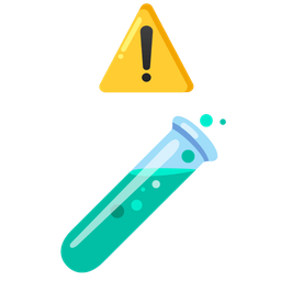 warning and test tube