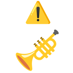 warning and trumpet