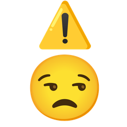 warning and unamused face