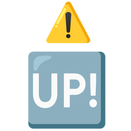 warning and UP! button
