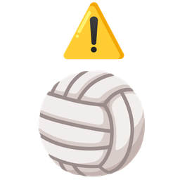 warning and volleyball