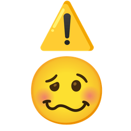 warning and woozy face