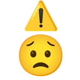 warning and worried face