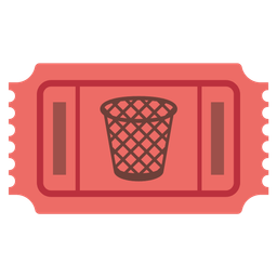 wastebasket and admission tickets