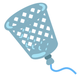 wastebasket and balloon