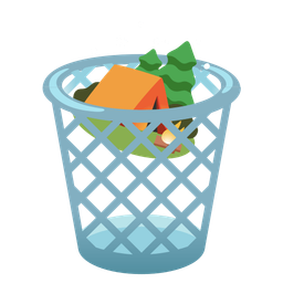 wastebasket and camping