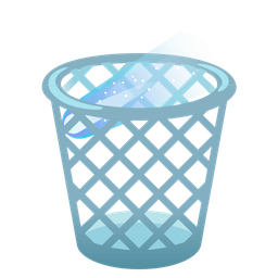 wastebasket and comet