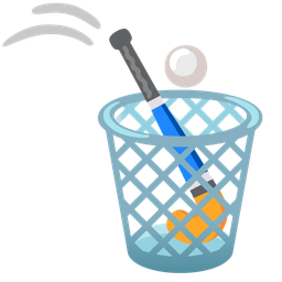 wastebasket and field hockey