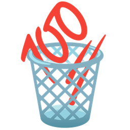 wastebasket and hundred points