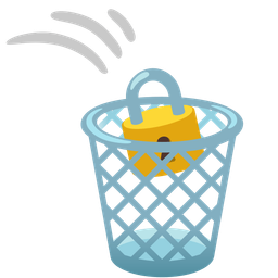 wastebasket and locked