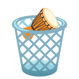 wastebasket and long drum
