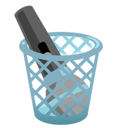 wastebasket and microphone