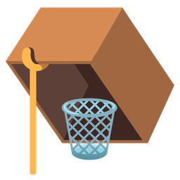 wastebasket and mouse trap