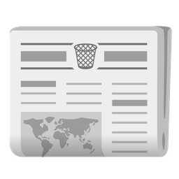 wastebasket and newspaper