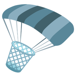 wastebasket and parachute