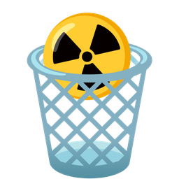 wastebasket and radioactive